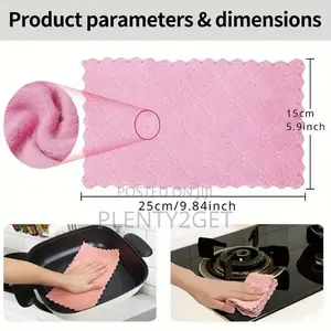 10pcs Multi-Purpose Kitchen Towels - Durable, Absorbent Dishcloths