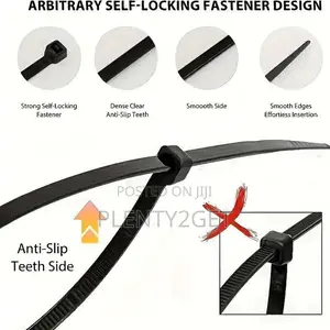 100pcs Multi-purpose Heavy-duty Cable Ties With Self-locking, Durable
