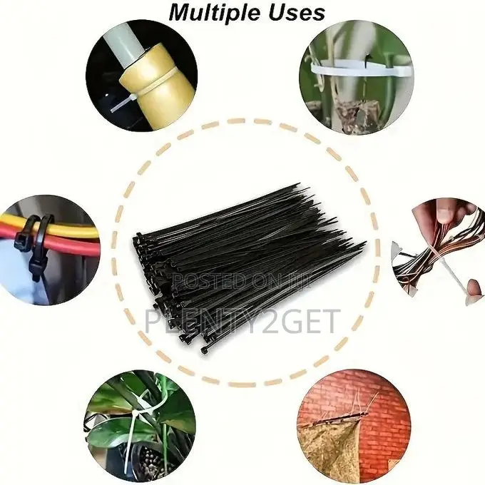 100pcs Multi-purpose Heavy-duty Cable Ties With Self-locking, Durable