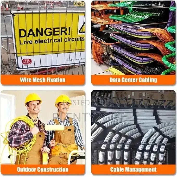 100pcs Multi-purpose Heavy-duty Cable Ties With Self-locking, Durable
