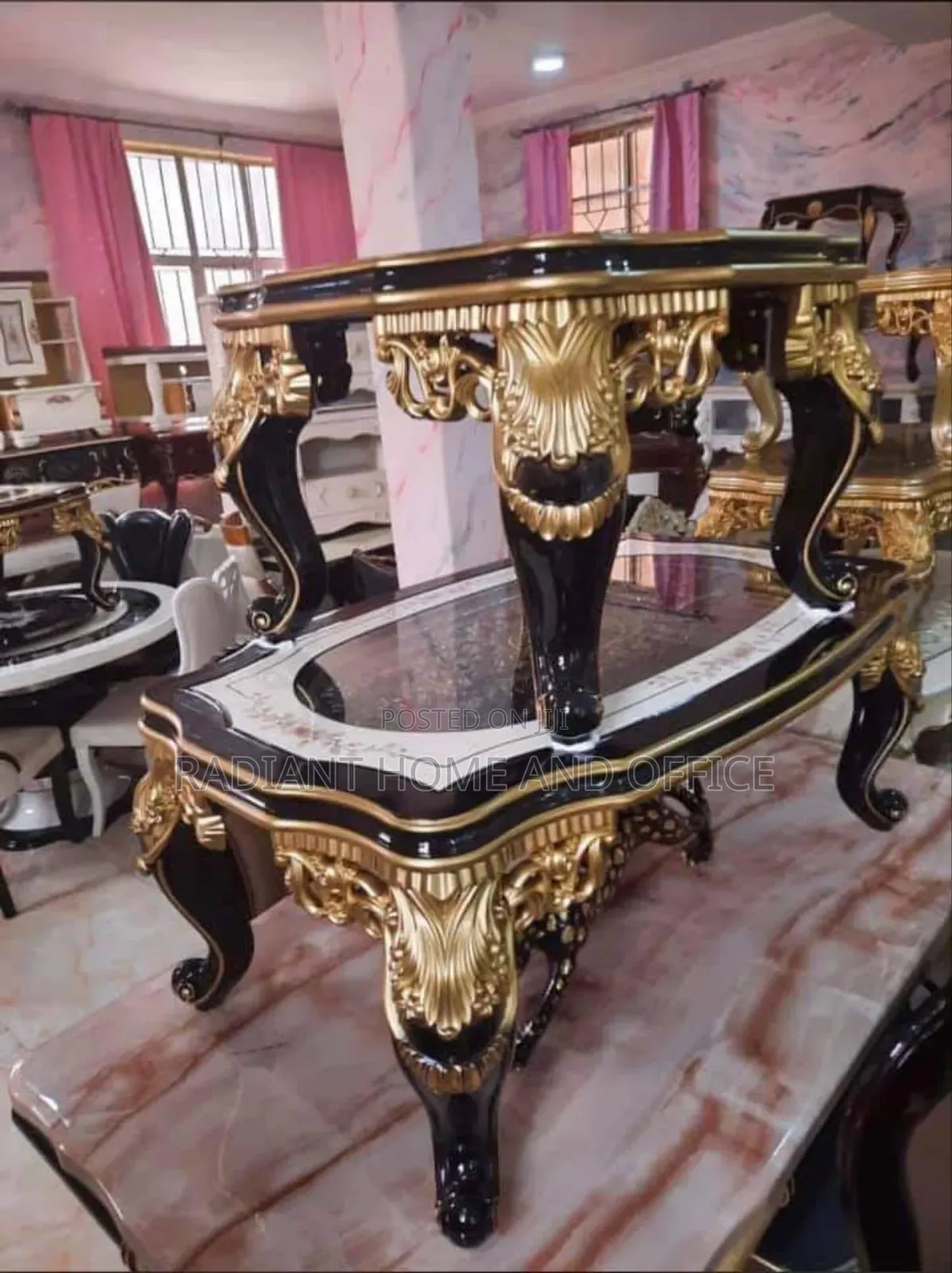 Imported Royal Center Table and 2side Stools