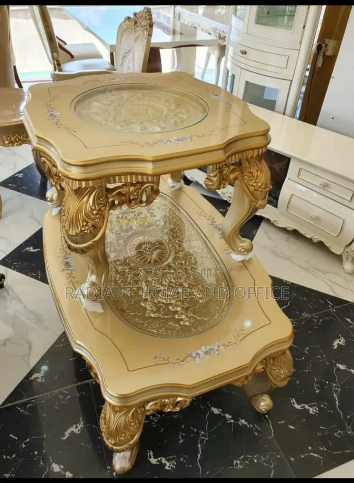 Imported Royal Center Table and 2side Stools