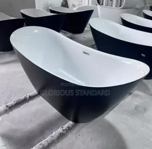 Free Standing Bath Black and White Sheep
