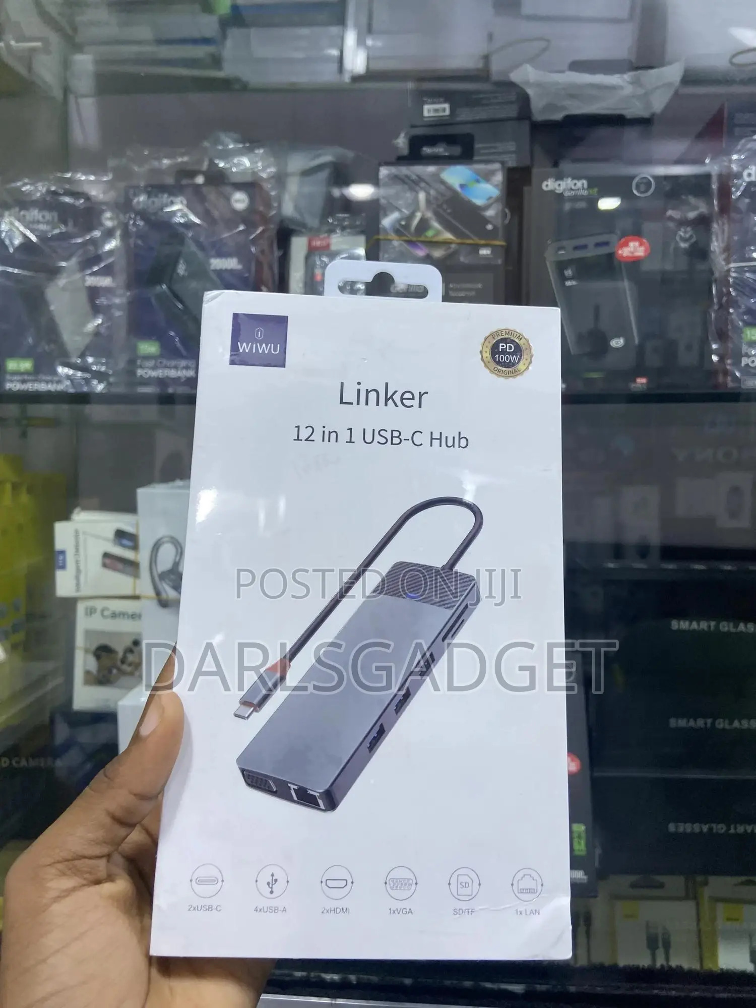 Wiwu Linker 12-in-1 Usb-C Hub With Hdmi, Vga, Lan Pd 100w