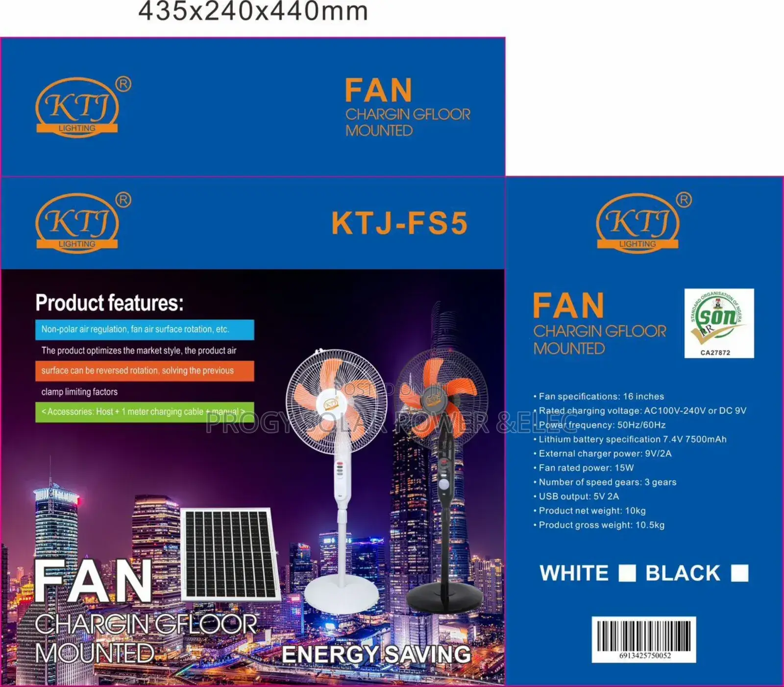 Solar Rechargeable Fans