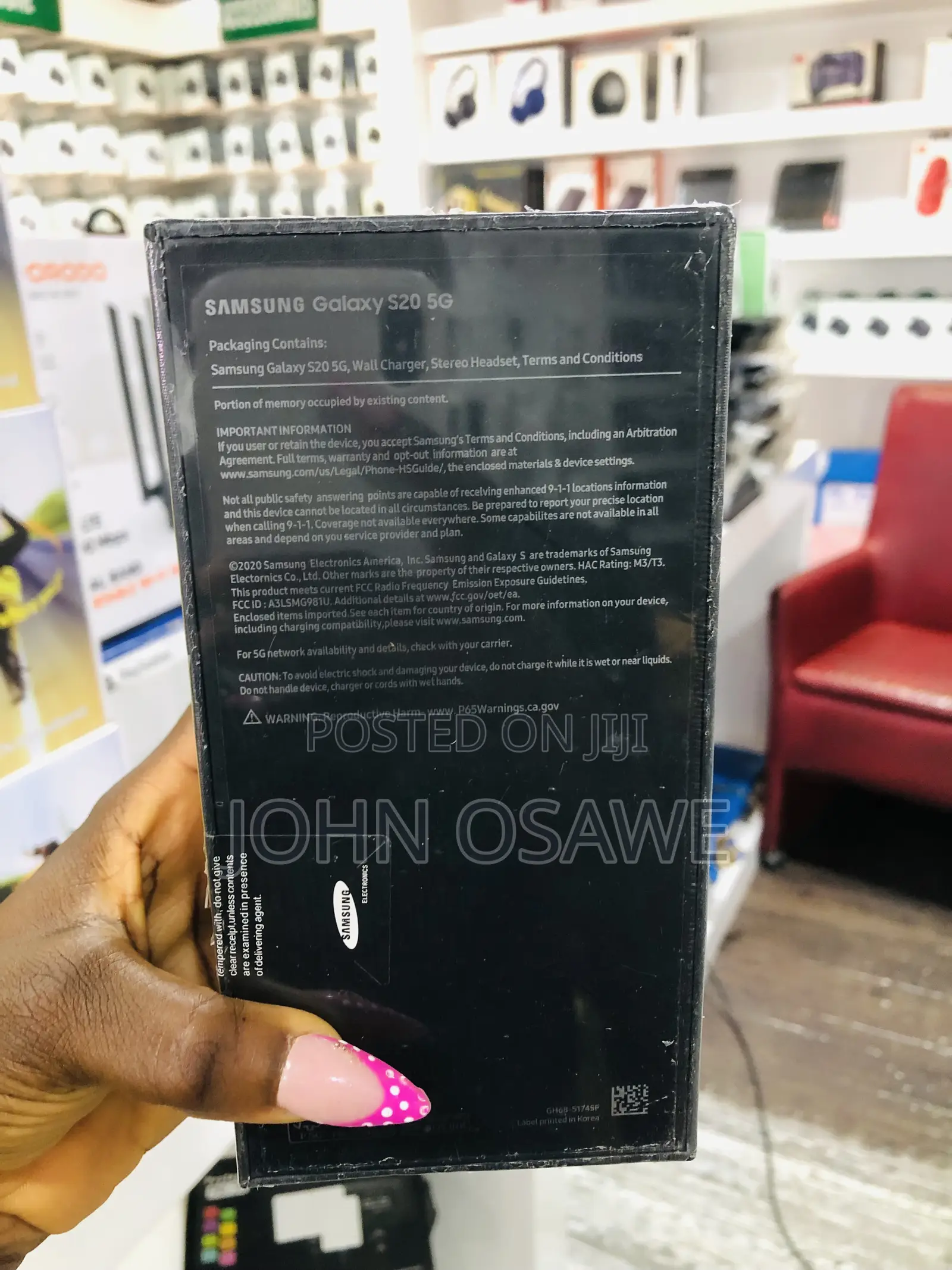 New Samsung Galaxy S20 128 GB Black