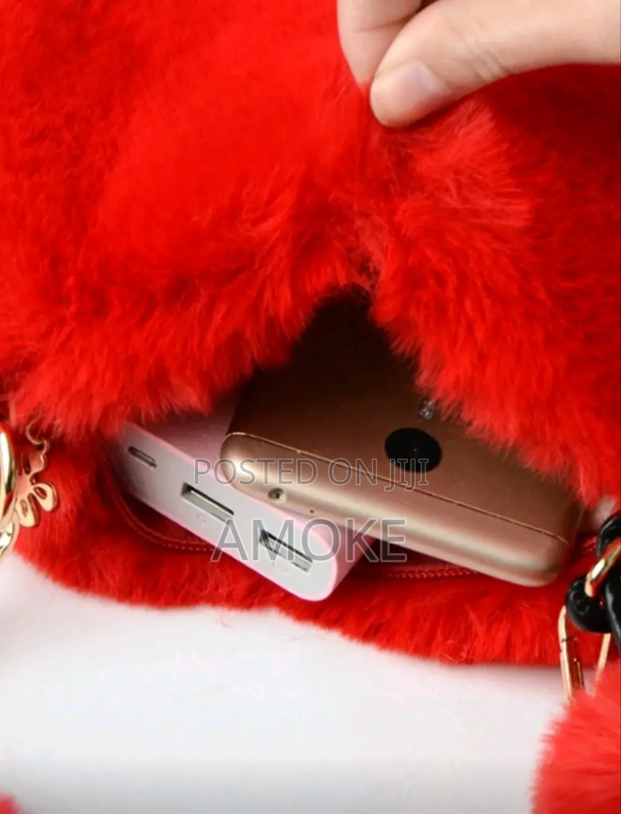 Plush Heart Handbag