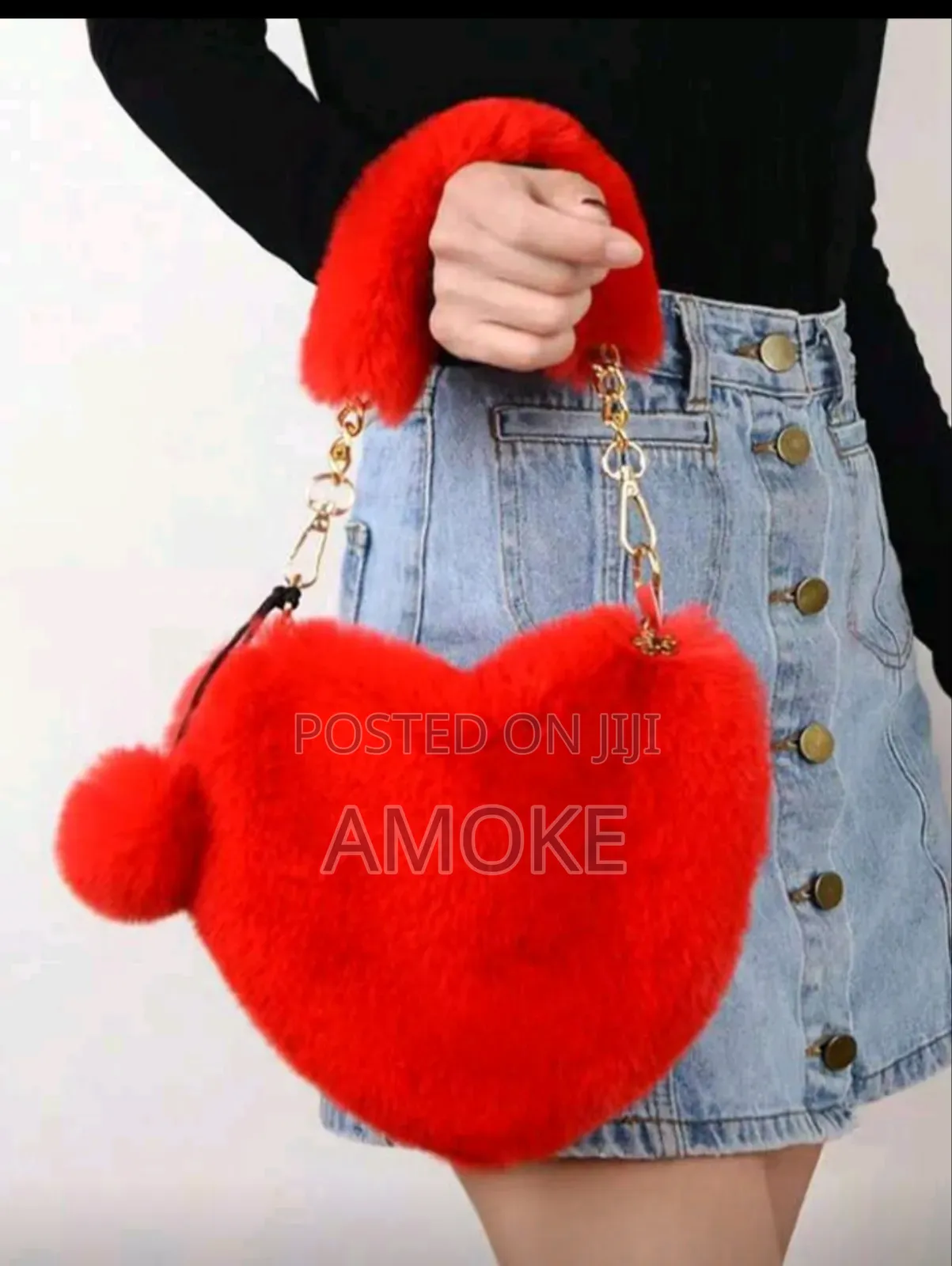 Plush Heart Handbag