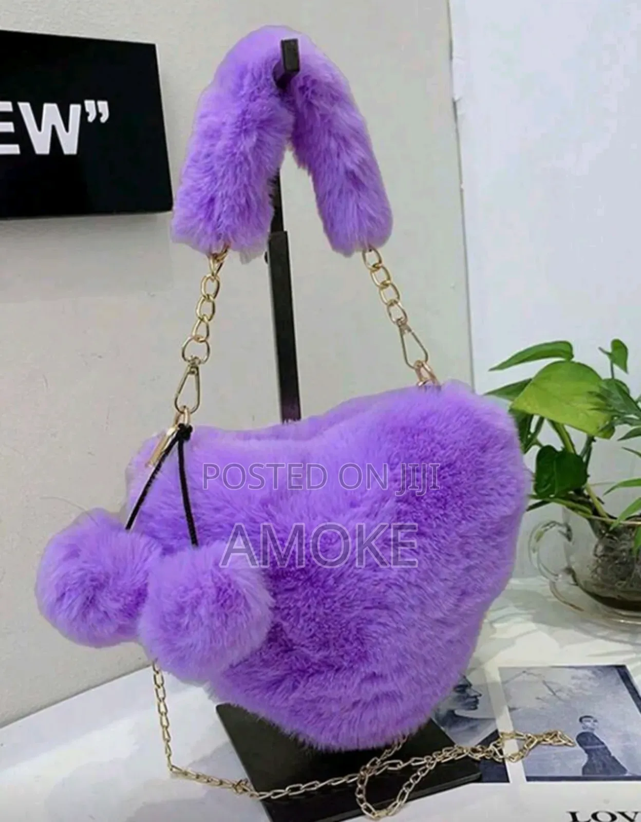 Plush Heart Handbag