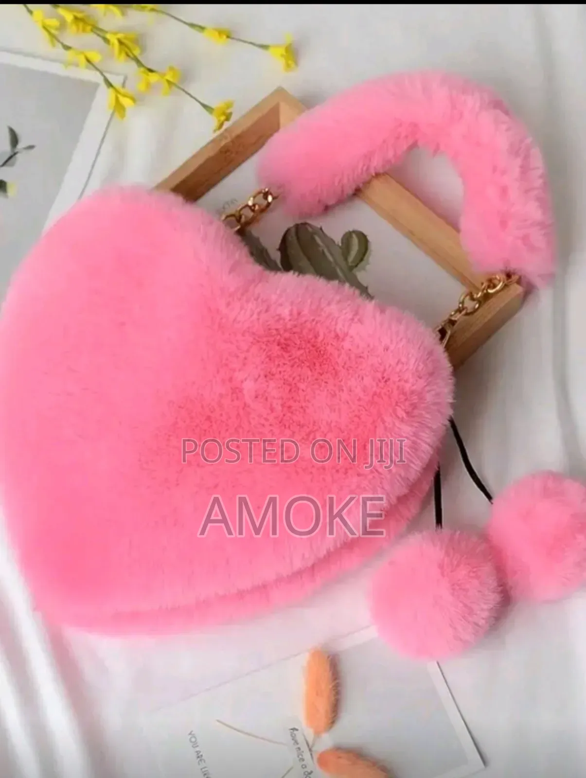 Plush Heart Handbag