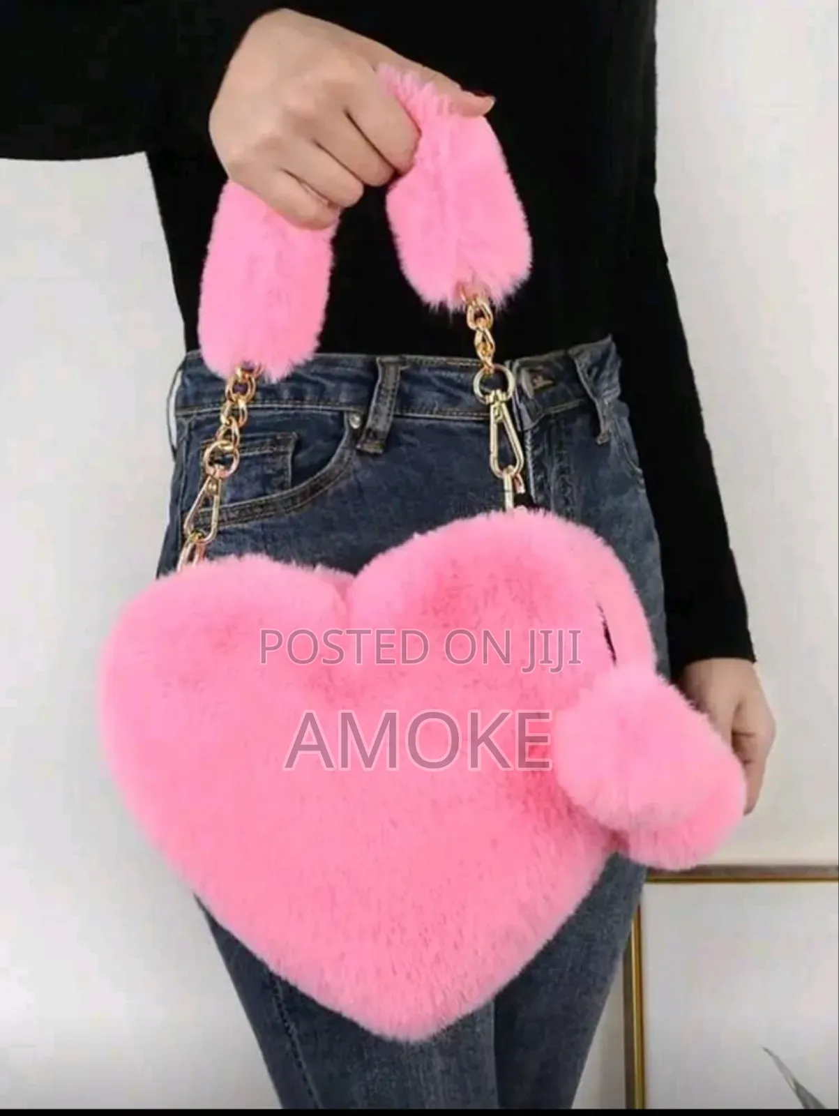 Plush Heart Handbag