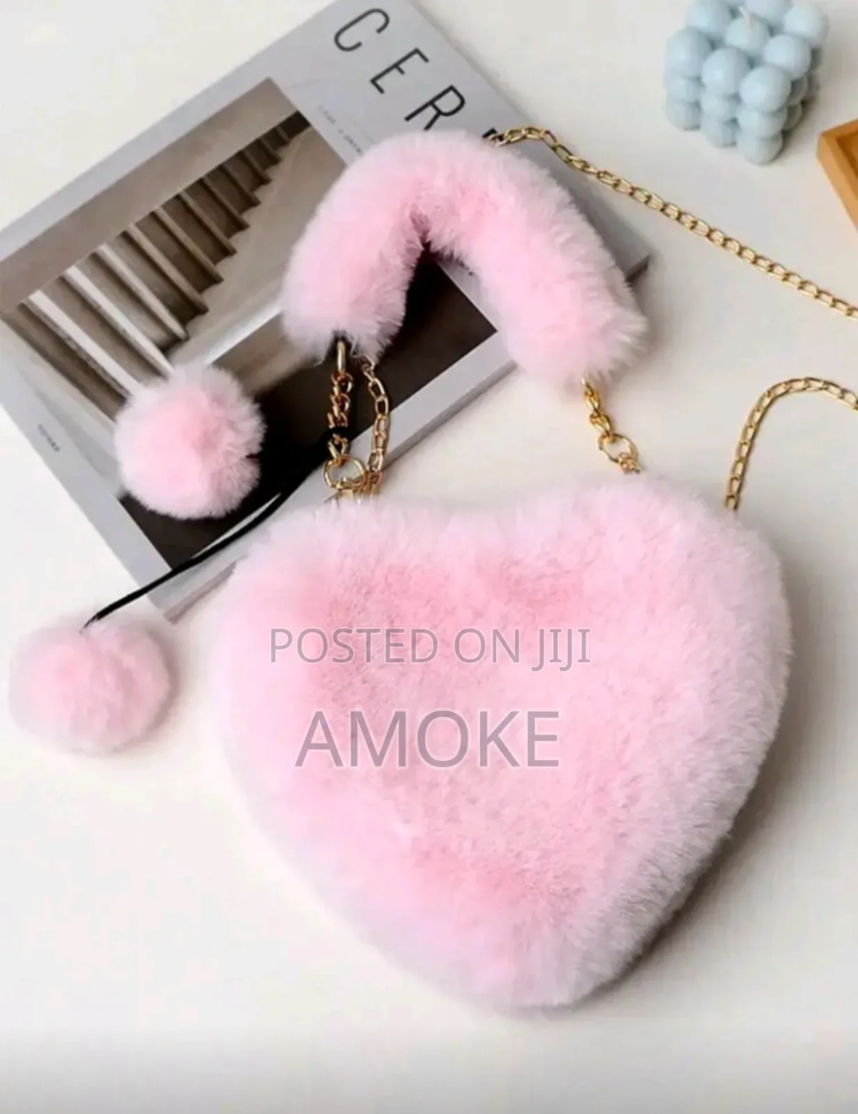 Plush Heart Handbag