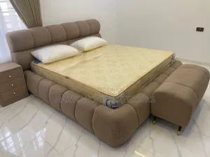 High Quality 6by6 Cream Bubble Cream With Orthopedic Spring Mattress