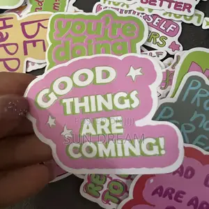 100 Pieces Girly Self Esteem Stickers Positive Vibe Sticks Slef Love