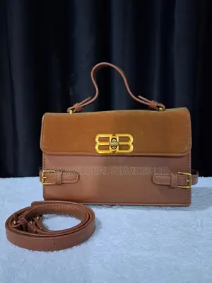 Women's Suede Leather Brown Small Size Handbag