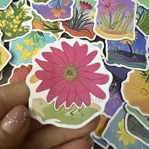 50 Pieces Flower Stickers Home Decoration Cup Accessories