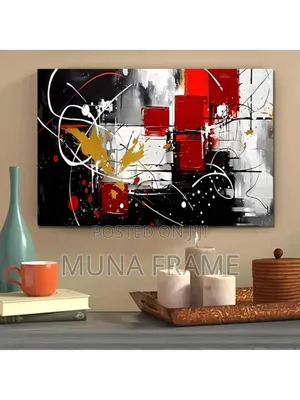 Abstract Art Printed on Canvas for Living Room