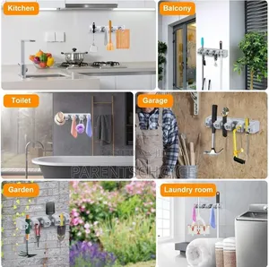 Plastic Broom Holder Wall Mounted Mop Hanger