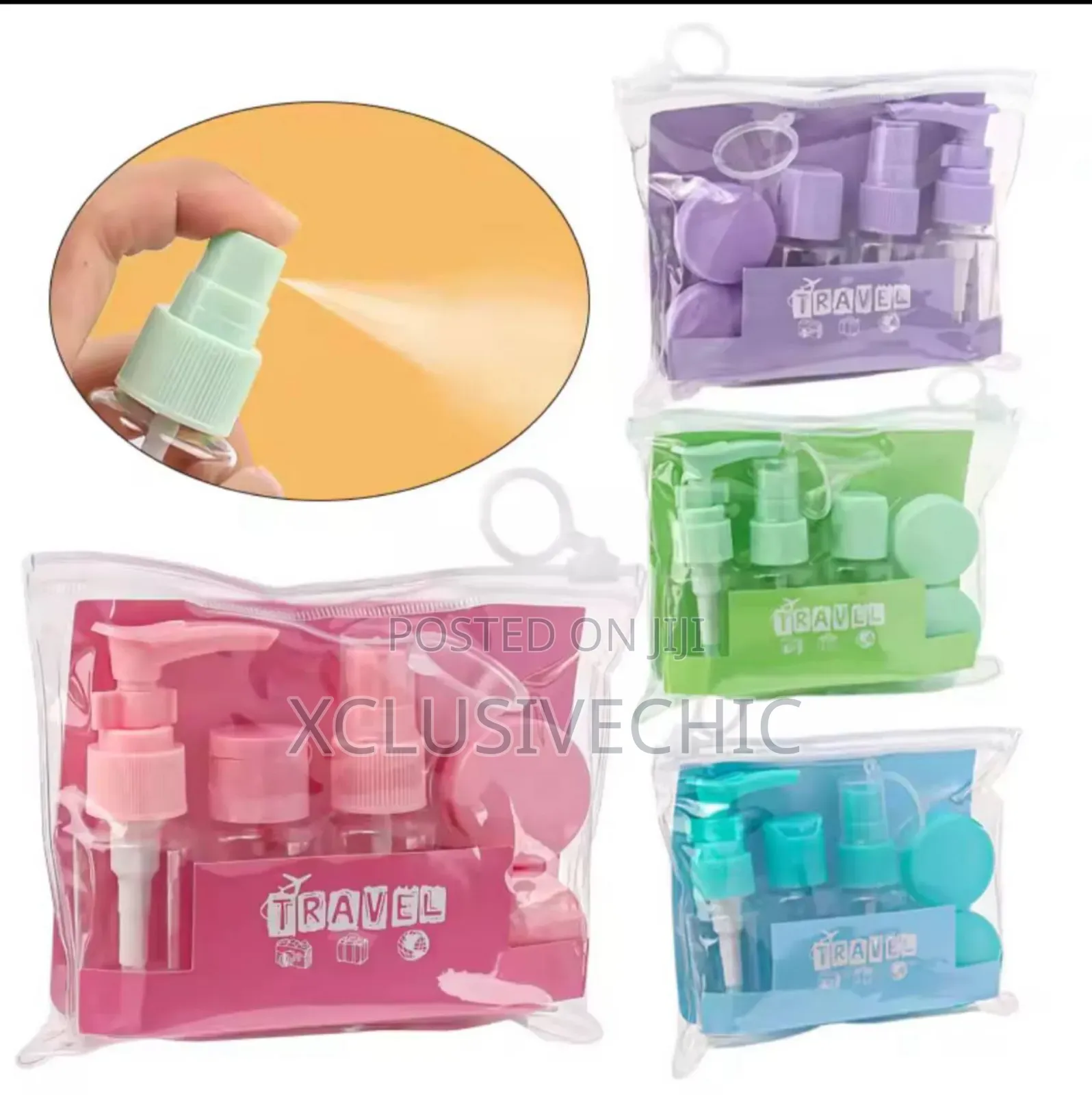 7pcs Travel Bottle Bag Wash Set