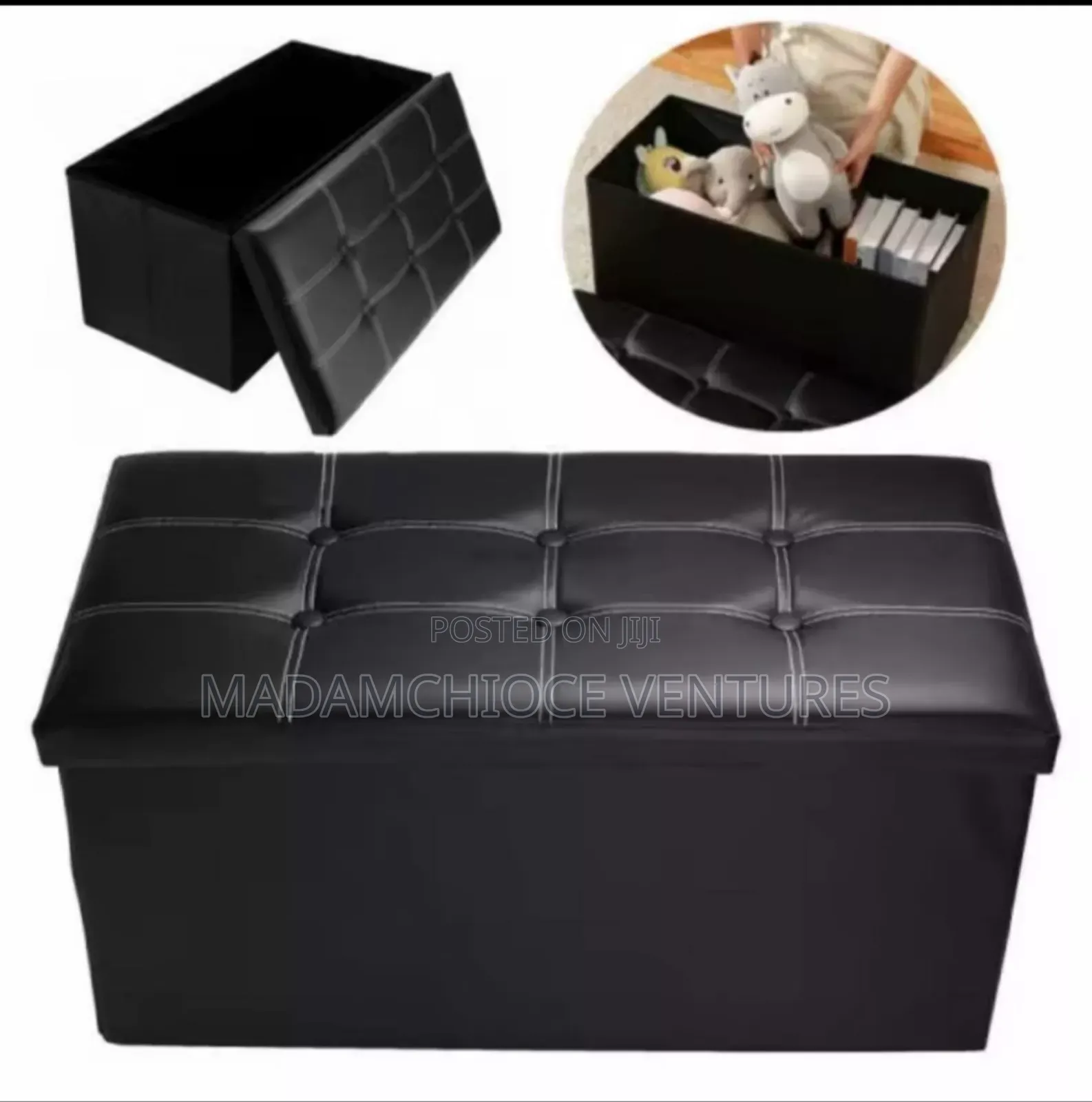 Large Capacity Folding Storage Stool