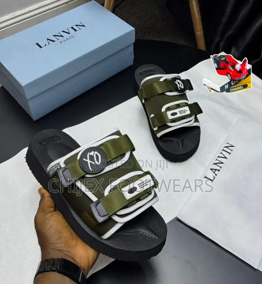 Lanvin Quality High Sole Slides ! 