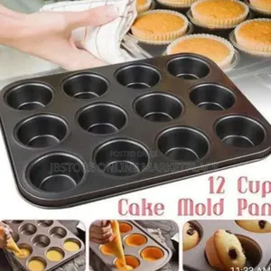 12-cupcake Mold Pan Is Typically Construct From Non-stick Carbon Steel