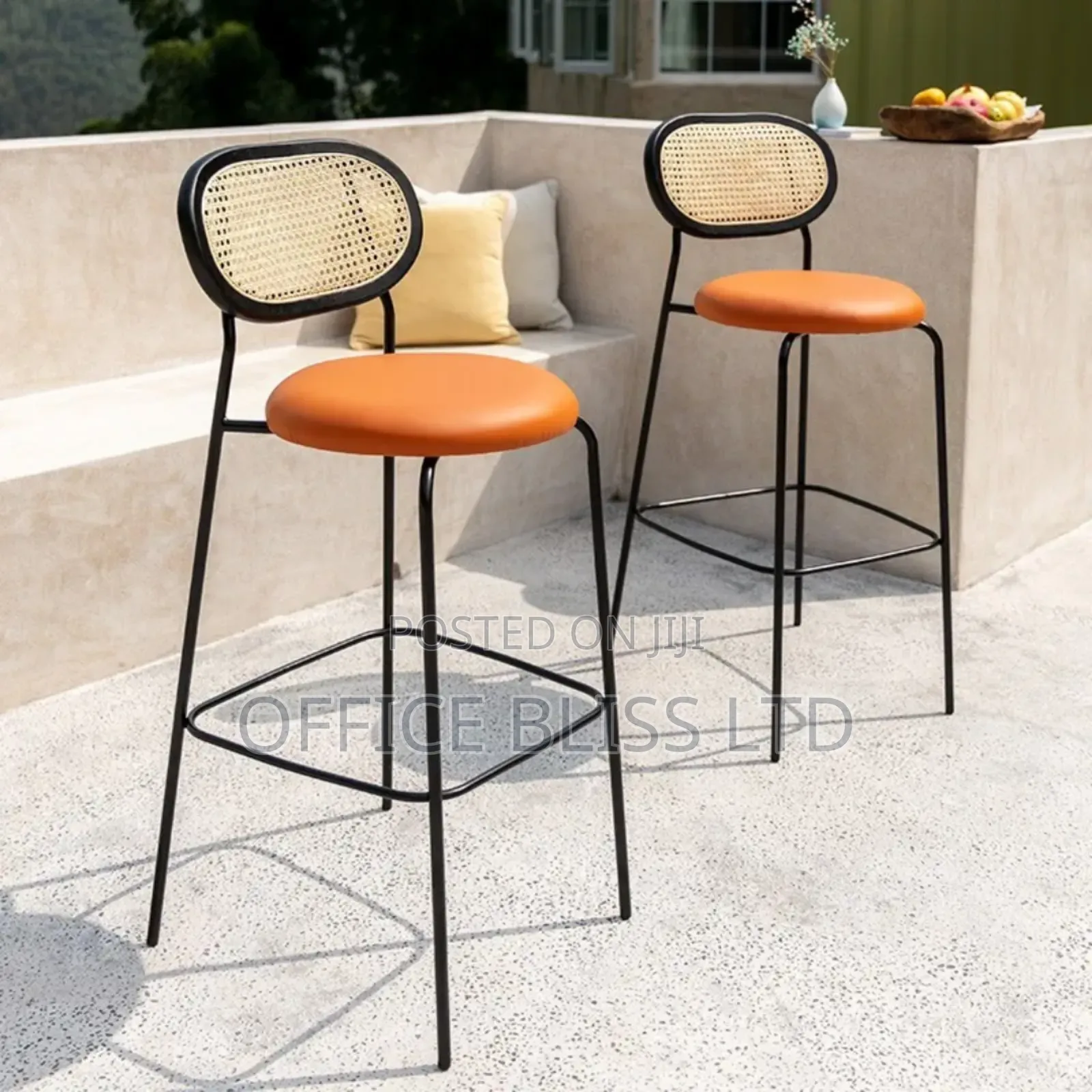 Memphis Orange Bar Stool ( Set of 2)