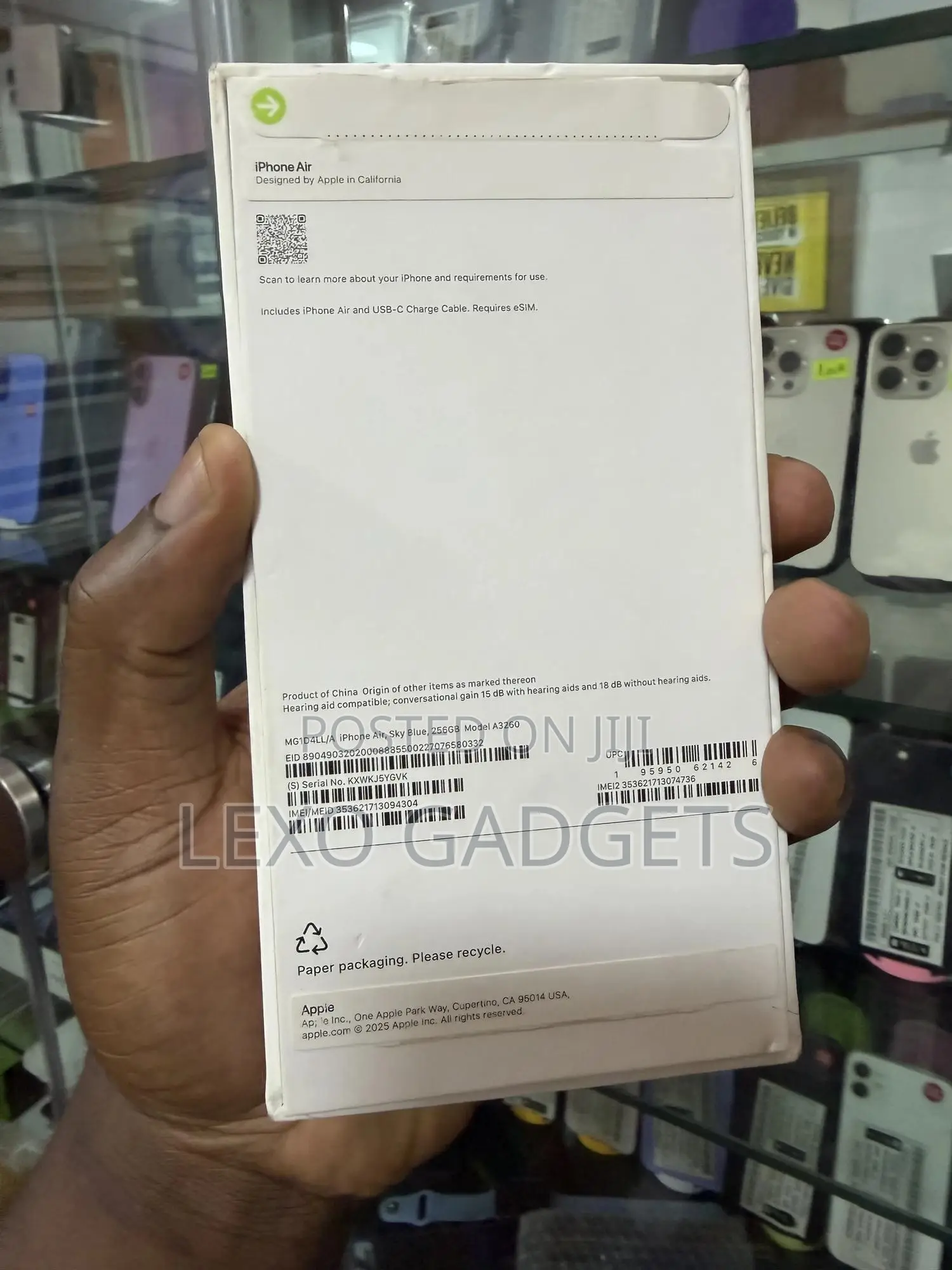 New Apple iPhone Air 256 GB Blue