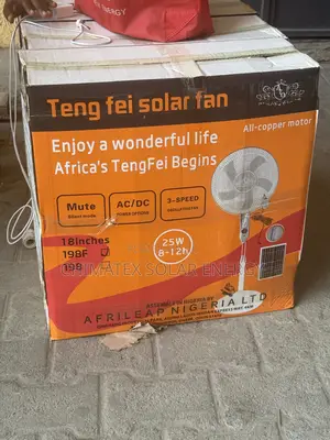18 Inches Teng Fei Solar Rechargeable Standing Fan Very Much Available