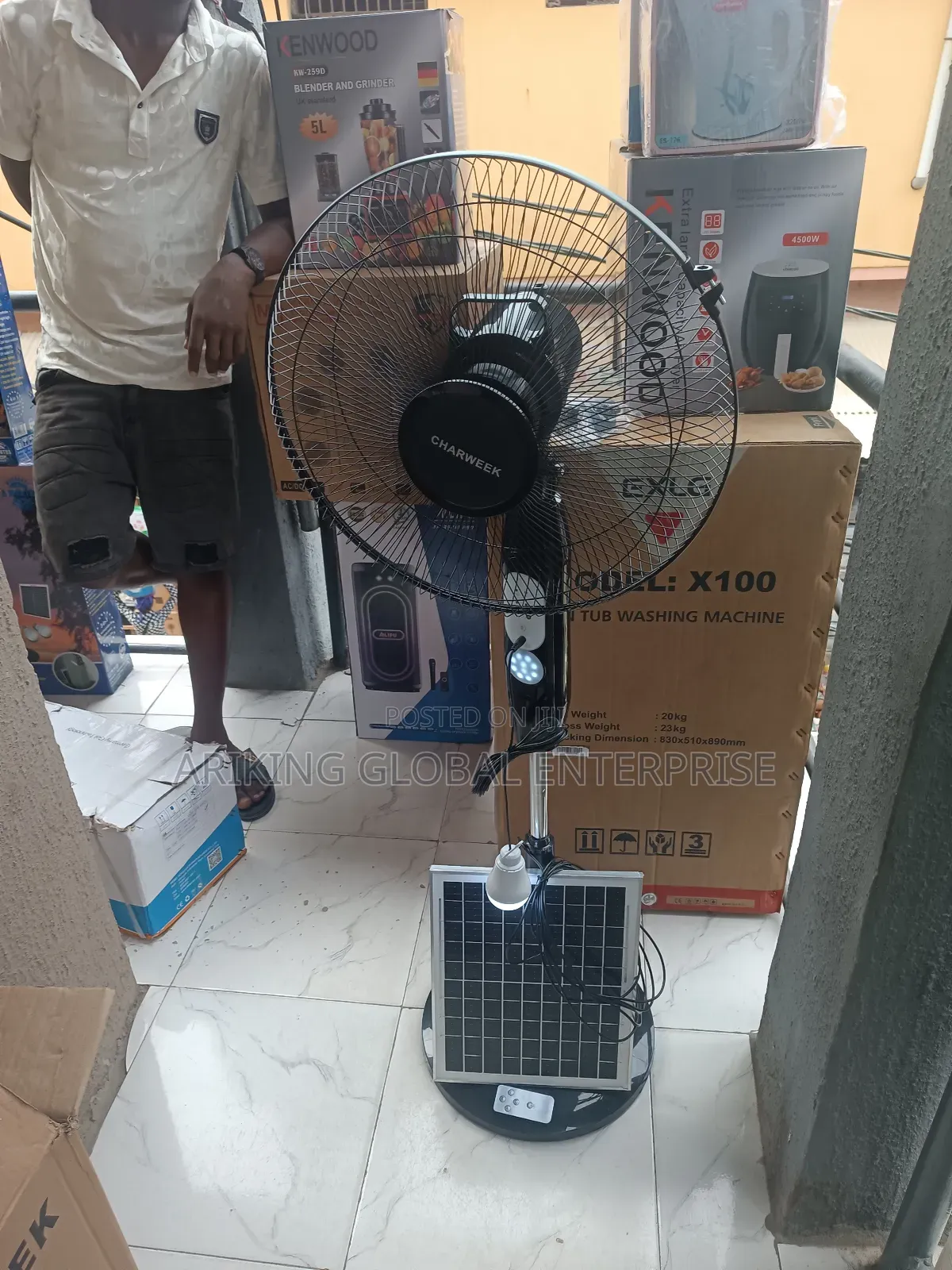 Unique Solar Rechargable Fan