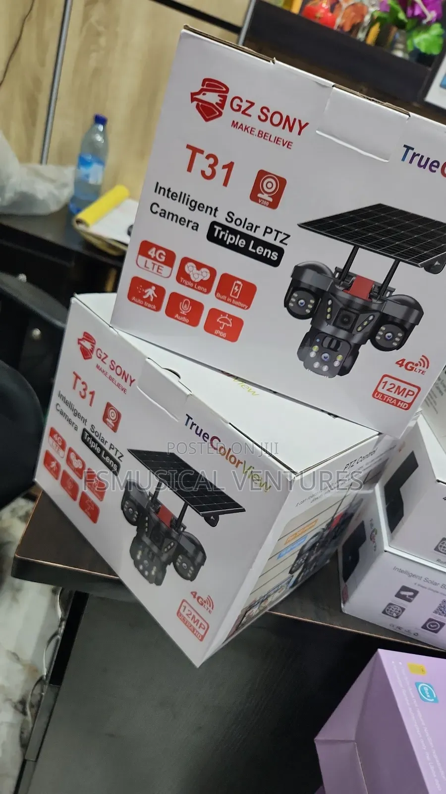 T31 V380pro 3 Adjustable Lens Solar CCTV Camera