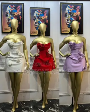 Luxe Corset Strapless Sleevless Rose Flowery Bandage Dress
