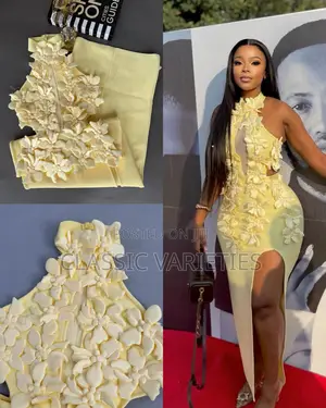 Luxury Flower Detail Bouquet Bandage Dress