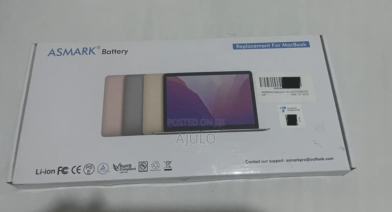 Original A1707 (A1820) Asmark Macbook Pro 15 Inches Battery 2016-2017
