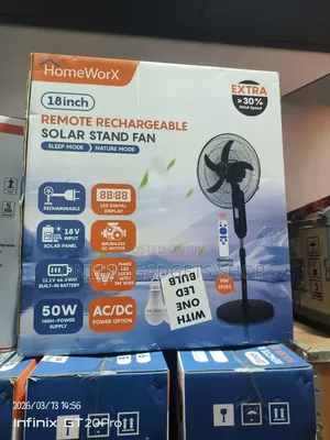 Remote Rechargeable Solar Wall Fan