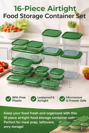 16pcs Food Storage Containers Kitchen Organizer Set