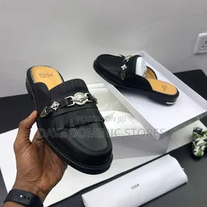2026 Toga Varilis Leather Mule With Chain “Black