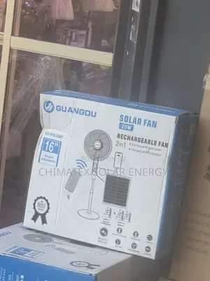 Guangdu 16-Inch Solar Rechargeable Standing Fan Very Much Available