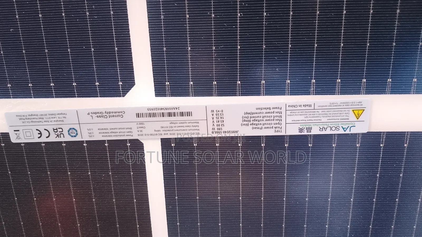 690watt Ja Bafichia Solar Panel