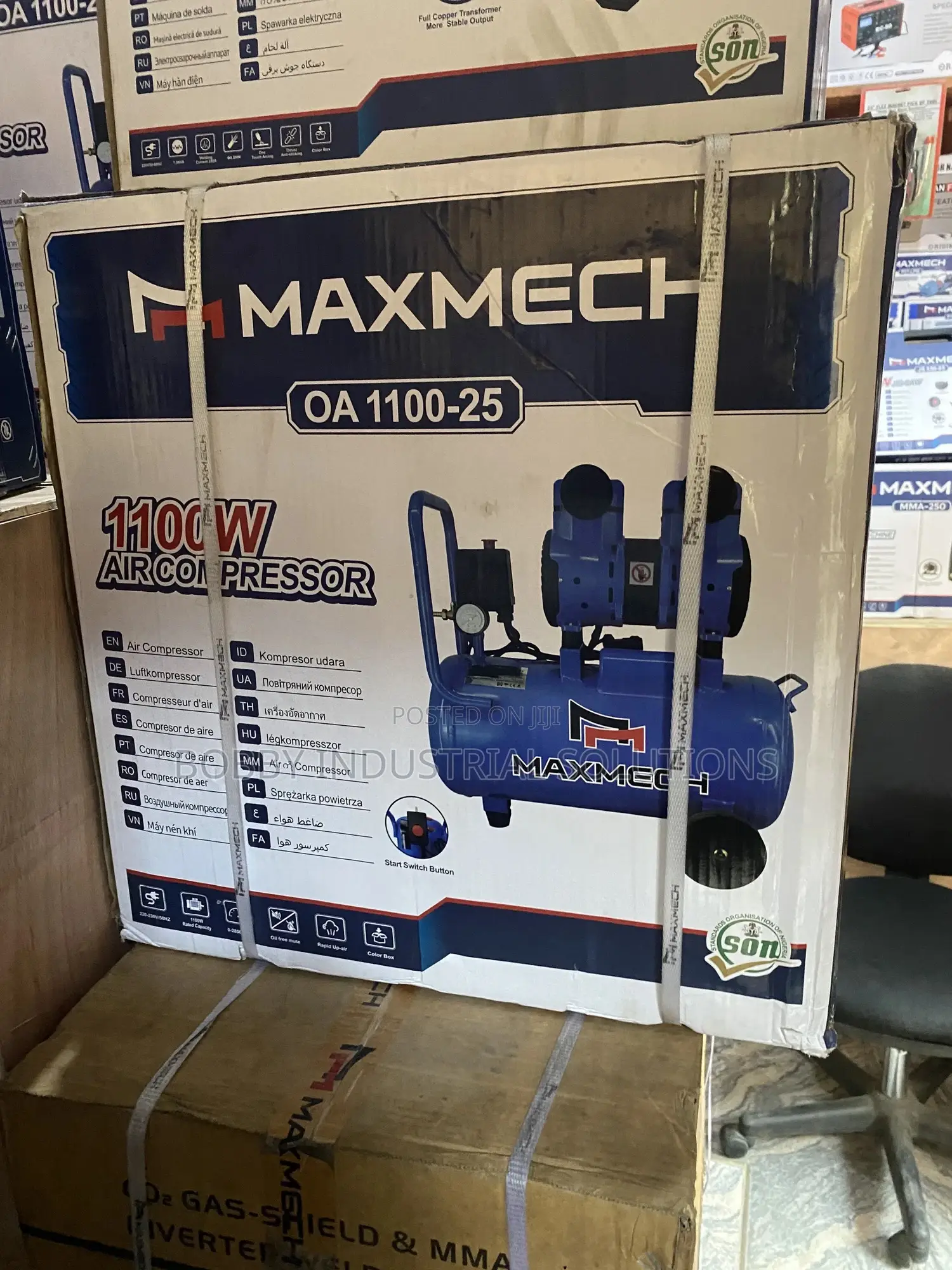 MAXMECH Oil-Less Silent Air Compressor - 1100W - 24L