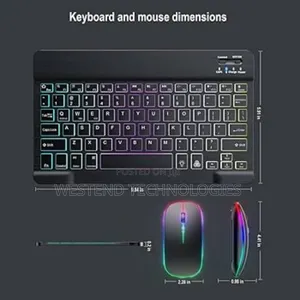 Rechargeable Bluetooth Keyboard and Mouse Combo With RGB Backlight