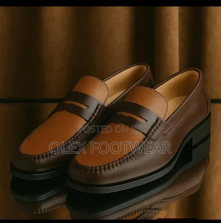 Blank And Blue Loafers