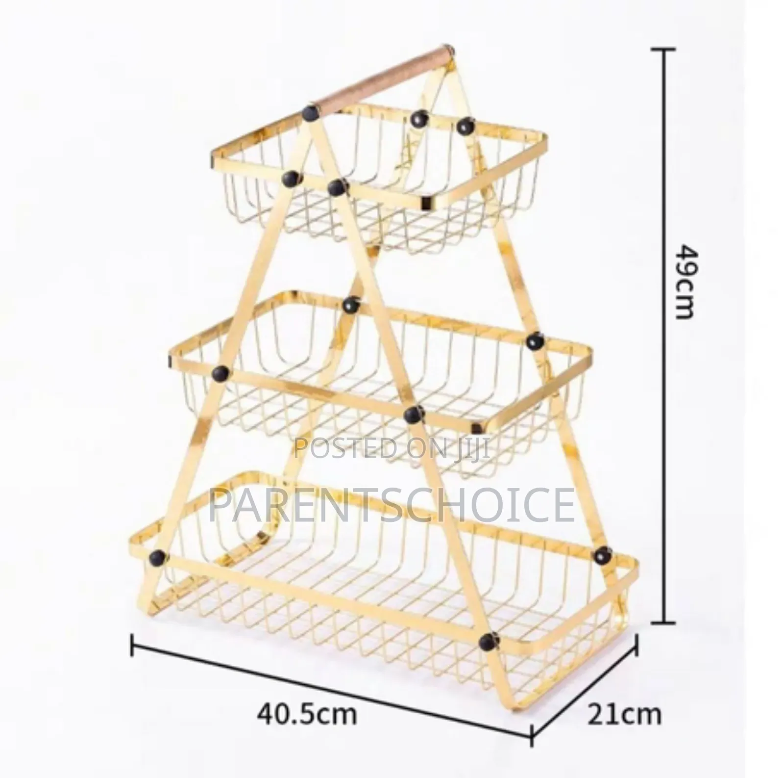 3 Layer Kitchen Countertop Fruit and Vegetable Triangle Rack