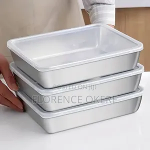 3pcs Stainless Steel Storage With Lid