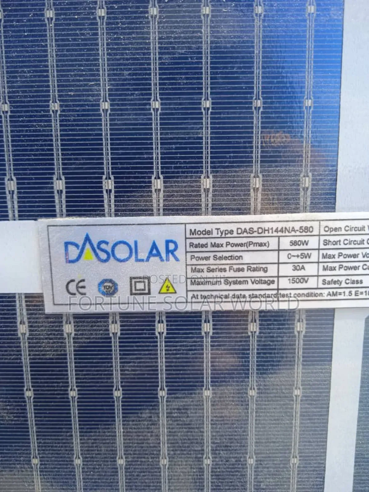 580watt Da Mono Solar Panel