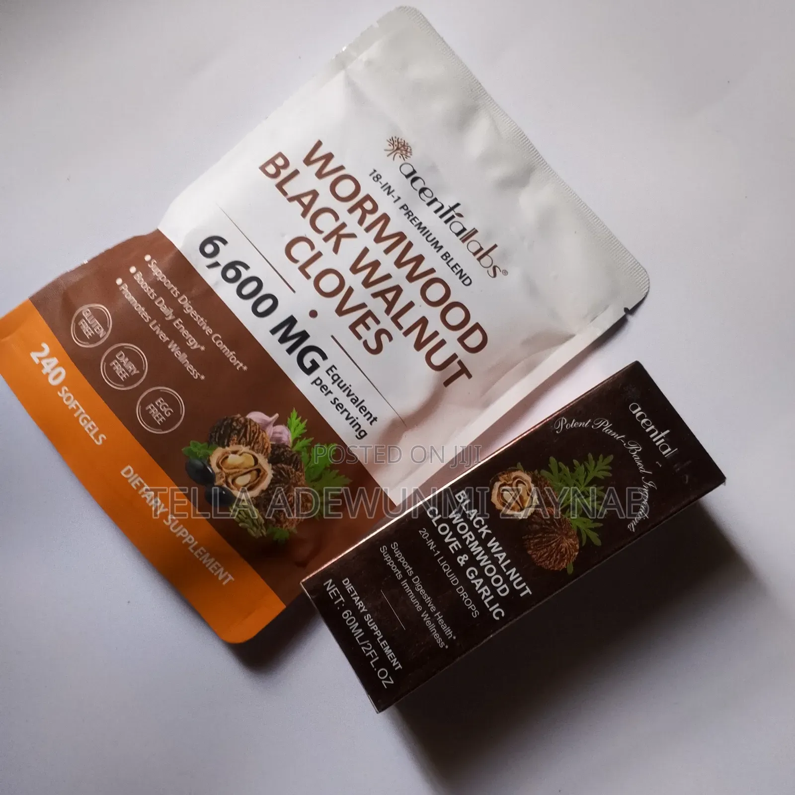 Wormwood, Cloves , Black Walnut Hull Combo in Softgel Drops Tea