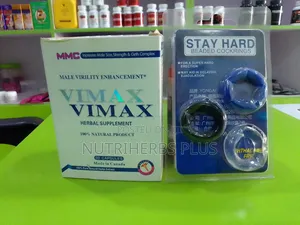 Vimax Herbal Capsules+ Stay Hard Cock Ring: For Erectile Stability