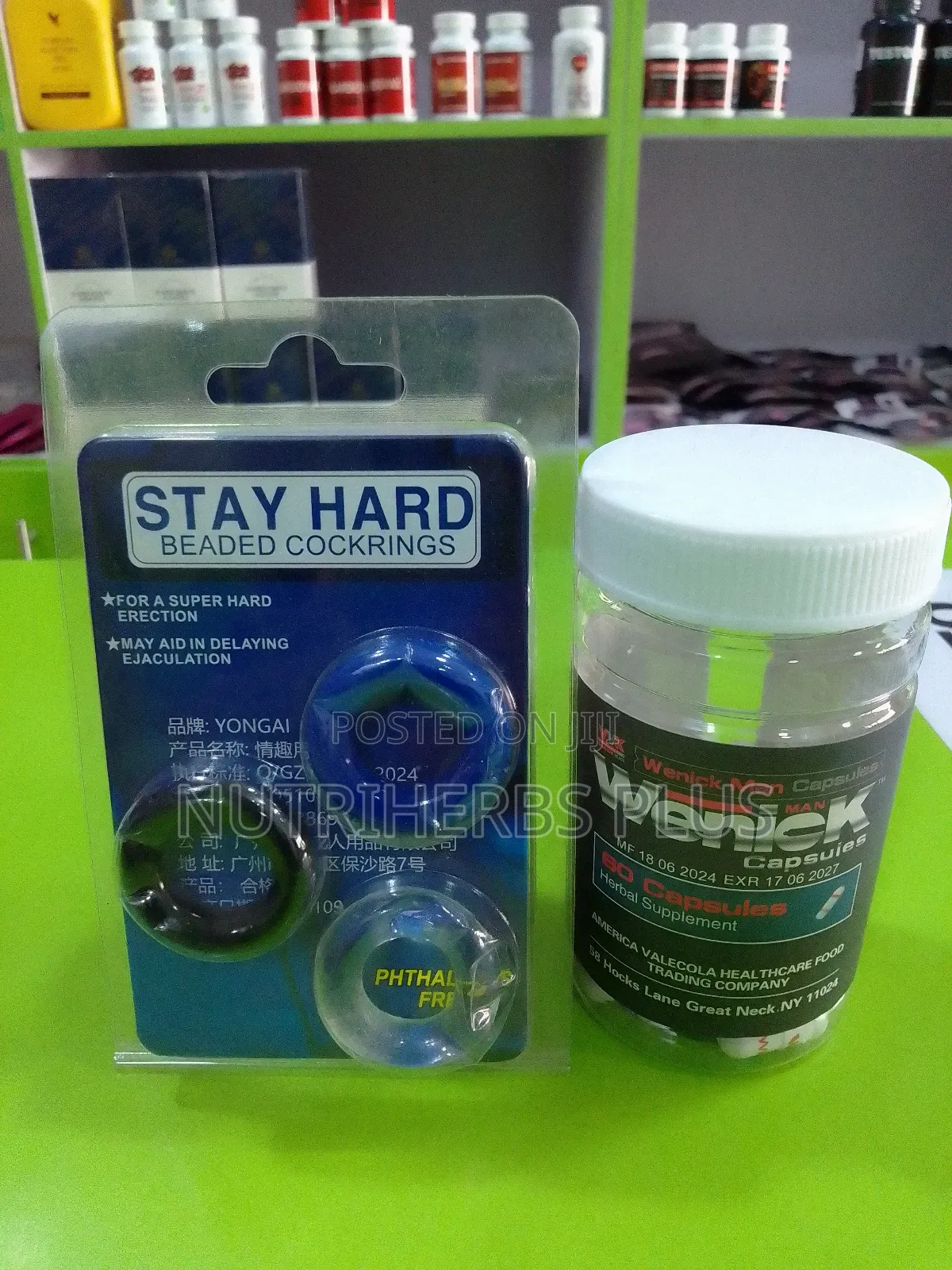 Cock Ring+ Wenick Capsules : For Weak Erection and Quick Ejaculations