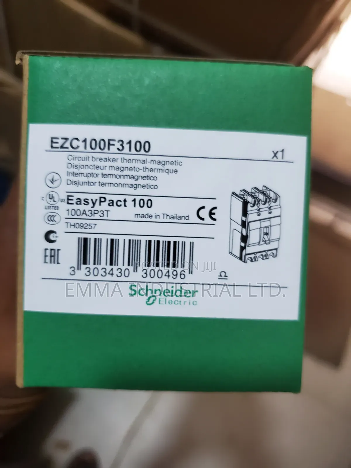 Easypack , Ezc100a 3pole Schneider Breaker