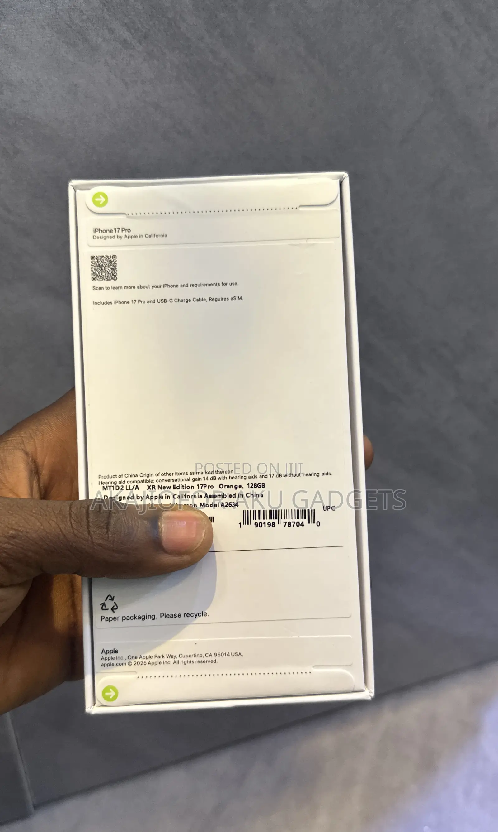 New Apple iPhone XR 128 GB Orange